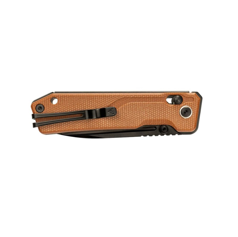 Нож складной SRM Rubik 7228B-MN2 (8.7 см) 140Cr / Micarta коричневый Фото 2